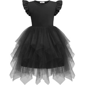 Arshiner Toddler Tutu Dress Little Girls Irregular Tulle Princess Birthday Party Formal Dresses