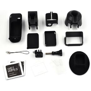 Sports Camera Accessory Kit for DJI OSMO Pocket3, Including Silicone Protector, Silicone Desktop Base,Expansion Adapter,Screen Sun Hoods Sunshade,Lens Sun Hood Sunshade and More