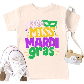 القمصان الصغيرة Mardi Gras: Boys Girls Fat Tuesday T-Shirt New Orleans Party Short Sleeve Mardi Gras Mask قمم