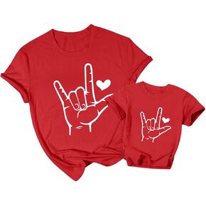 Mommy and Me Valentines Outfits: Boys Girls Toddler T-Shirt Valentine's Day Shirts Cute Kid Gifts Tee Matching Tee Tops