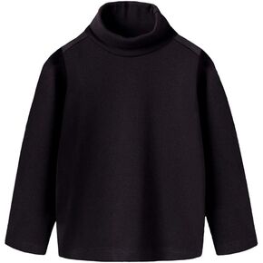 Toddler Baby Girl Boys Basic Solid Color Turtleneck T-Shirt Kid Cotton Long Sleeve Pullover Blouse Top