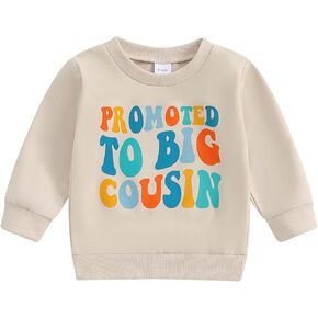 Toddler Baby Boy Girl Cousin Crew Shirt for Kids Crazy Big Cousin Era Shirts Sweatshirt Siblings Matching Outfit