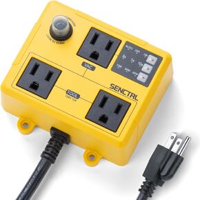 Automatic Vacuum Switch for Power Tools to Turn Dust Collectors On and Off Automatically, for Automated Woodworking Miter Saw Accessories, Shop Vac Delay Off, Safety Overload Breaker