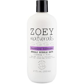 Zoey Naturals - Soothing Lavender Bubble Bath for Kids & Babies, Tear-Free Moisturizing Toddler Soap with Aloe & Avocado Oil for Calm Experience - Made in USA, 17 oz