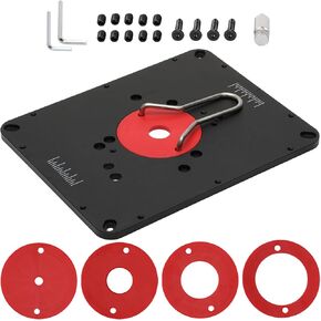 Precision Aluminum Router Table Insert Plate, Router Templates with Pre-Drilled Perfect for Smooth & Accurate Routing–Universal Compatibility, Ideal for DIY & Professional Woodworking