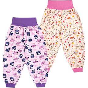 MooMoo Baby Leakproof Diaper Pants for Potty Training 2 Packs Bedtime Potty Training Pants for Boys and Girls
