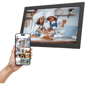 IMPECCA 10.1" Smart Digital Photo Frame HD 1280x800 IPS Touch Screen Wi-Fi Picture Frame, 32GB Storage up-to 50,000 Photos, Auto-Rotate, Slideshow, Share via Frameo APP