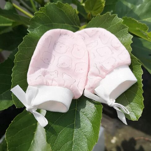 4Pairs Baby Mittens Newborn Set - No-Scratch, Breathable Baby Gloves for Boys Girls (0-6 Months) in Saudi Arabia