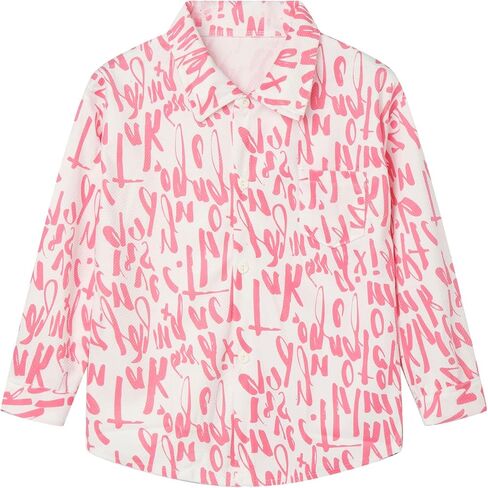 LittleSpring Boys Long Sleeve Button Down Shirt in Kuwait