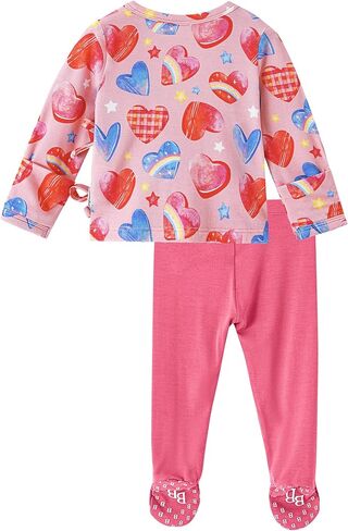 Newborn Baby Girls Clothes Set Long Sleeve Kimono Top and Pants Sets Outfit Viscose from Bamboo Outfits in Kuwait
