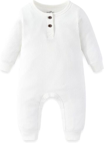 Ruliby Baby Bodysuit Ribbed Romper 5-pcs Soft Unisex Boy Girl Outfit Clothes Set 0-12 momth in Saudi Arabia