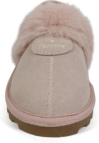 Bearpaw للجنسين فو فرو مبطنة من جلد الغزال أحذية الأطفال - أحذية الأطفال القاع الصلبة للبنين والبنات - النعال المشي الجلدية in Saudi Arabia