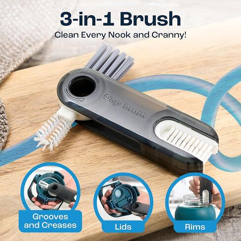 AQUAFIT 6 Pack Water Bottle Brush, Bottle Brushes for Cleaning, Straw Cleaner Brush, Bottle Brush Cleaner, Water Bottle Cleaner Brush, Baby Bottle Brush Set, Bottle Cleaner Brush (Blue) in Saudi Arabia