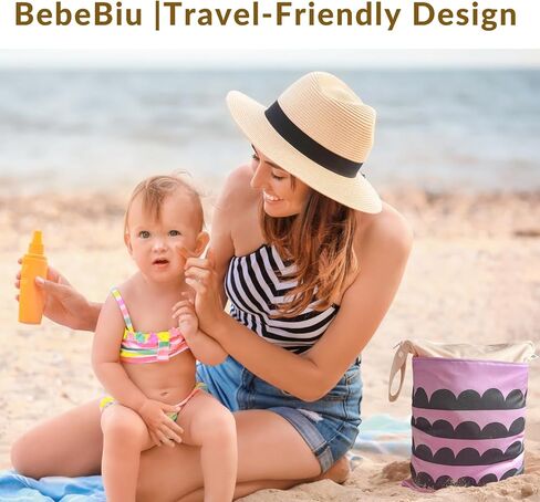 Cloth Diaper Wet Bags – Waterproof & Reusable Bag with 2 Zippered Pockets, 100% Polyester with Handle, Perfect for Stroller, Travel, Baby Essentials & Breast Pump Storage (Sand Triangular) in Saudi Arabia