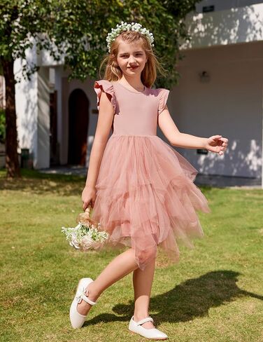 Arshiner Toddler Tutu Dress Little Girls Tulle Tulle Tulle Princess Birthday Party Dresses in Kuwait