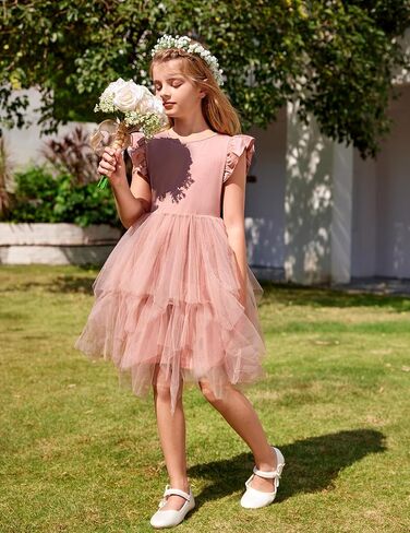Arshiner Toddler Tutu Dress Little Girls Tulle Tulle Tulle Princess Birthday Party Dresses in Kuwait