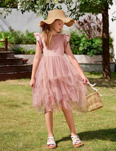 Arshiner Toddler Tutu Dress Little Girls Tulle Tulle Tulle Princess Birthday Party Dresses in Kuwait
