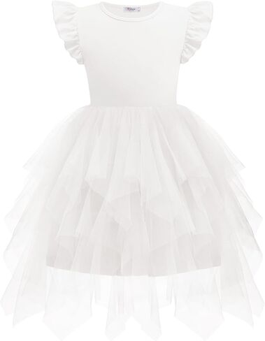 Arshiner Toddler Tutu Dress Little Girls Tulle Tulle Tulle Princess Birthday Party Dresses in Kuwait