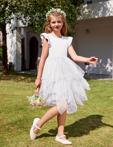 Arshiner Toddler Tutu Dress Little Girls Tulle Tulle Tulle Princess Birthday Party Dresses in Kuwait