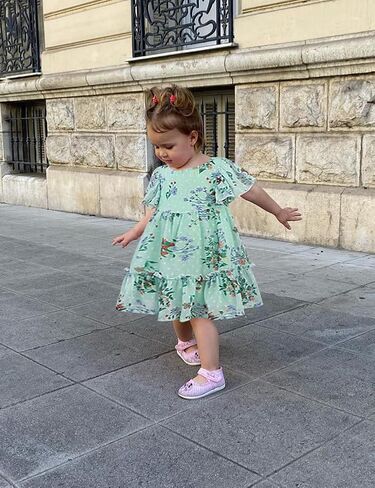 AGQT Toddler Girls Ruffle Dress Sleeveless Flower Girls Swiss Dots Flowy Pleated Party Dress Size 1-6T in Saudi Arabia