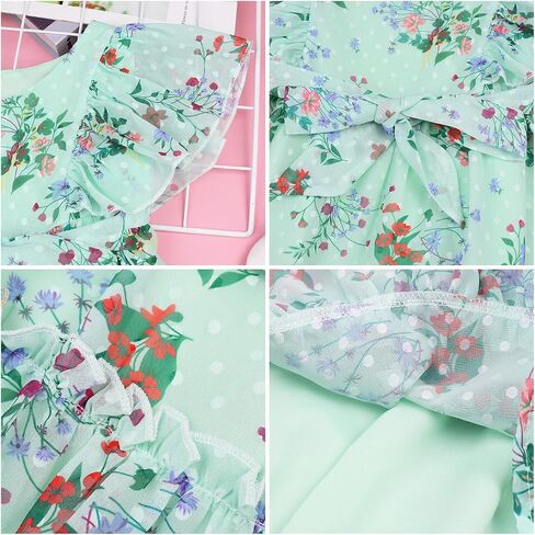 AGQT Toddler Girls Ruffle Dress Sleeveless Flower Girls Swiss Dots Flowy Pleated Party Dress Size 1-6T in Saudi Arabia