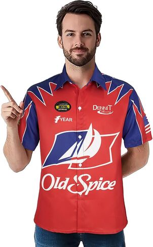 Ricky Bobby Shirt Talladega Nights Short Sleeve Shirt Men's Casual Shirt in Kuwait