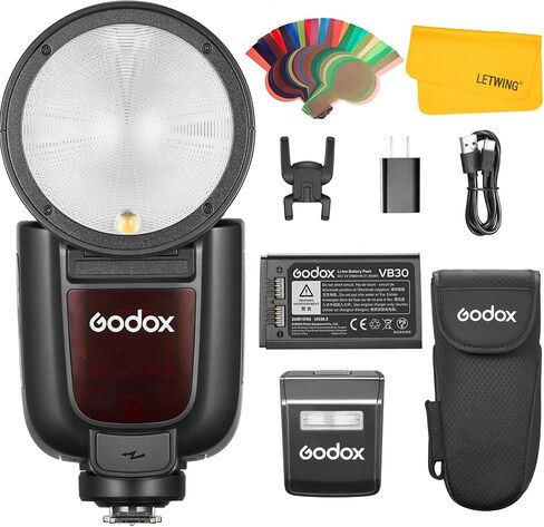 Godox V1 Pro V1Pro S round Head Camera Flash for Sony ، 2.4G TTL Sony Speedlite HSS 1/8000S ، 2980mAh Li-Ion بطارية ، فلاش SU-1 القابل للفصل in Saudi Arabia