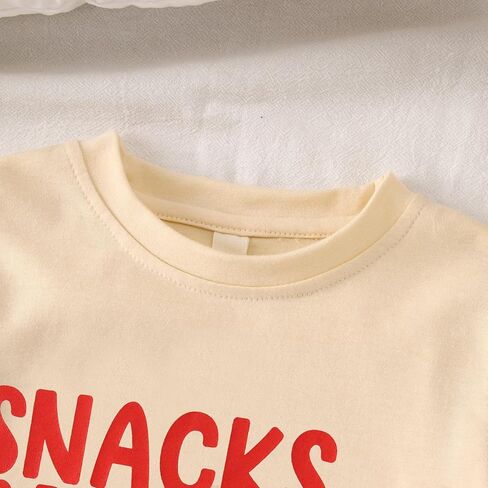 Toddler Girl Boy Valentines Day Shirt Snacks are My Love Language Funny Cute Letter Kids T-Shirts Graphic Outfit in Kuwait