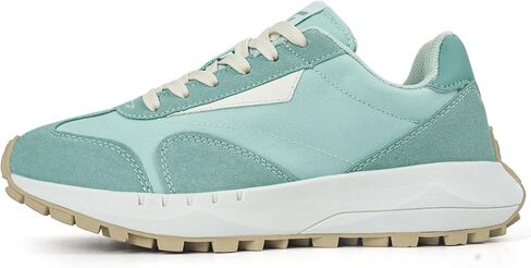 JABASIC Women Lace Up Fashion Sneakers Comfortable Vintage Walking Sports Shoes in Kuwait