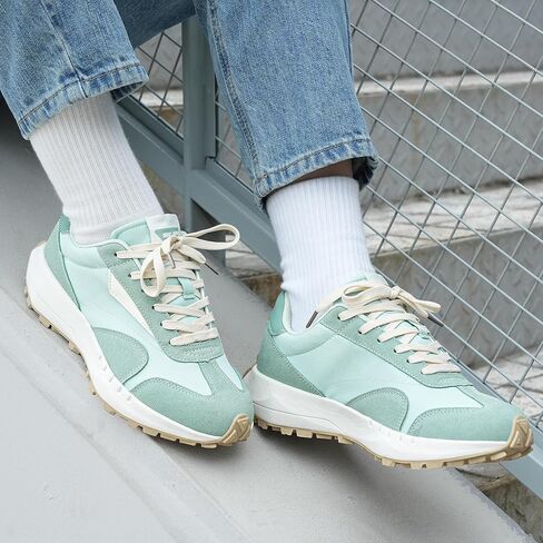 JABASIC Women Lace Up Fashion Sneakers Comfortable Vintage Walking Sports Shoes in Kuwait