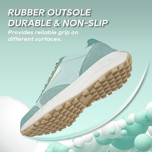 JABASIC Women Lace Up Fashion Sneakers Comfortable Vintage Walking Sports Shoes in Kuwait