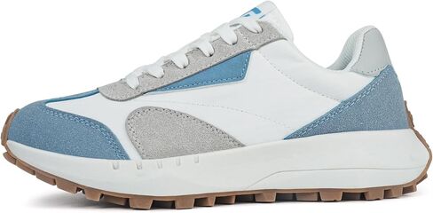 JABASIC Women Lace Up Fashion Sneakers Comfortable Vintage Walking Sports Shoes in Saudi Arabia