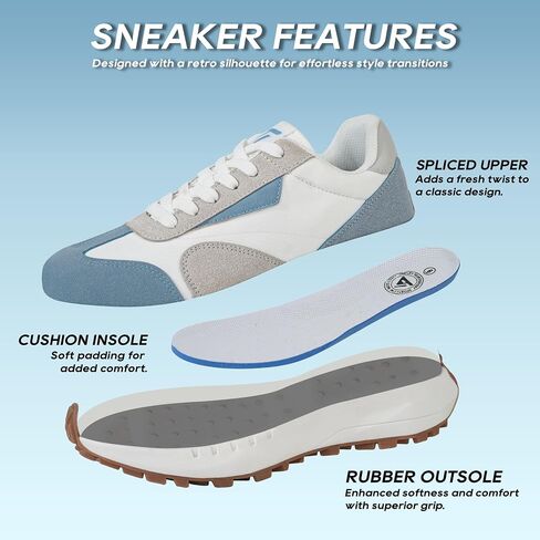 JABASIC Women Lace Up Fashion Sneakers Comfortable Vintage Walking Sports Shoes in Saudi Arabia
