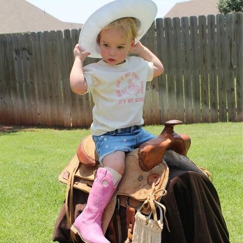 This Ain't My First Rodeo Its My Second Toddler Girl Boy 2nd Birthday Shirt | 2 Year Old Toddler Baby Girl Boy 2nd Birthday Outfit, Western Summer Clothes in Saudi Arabia