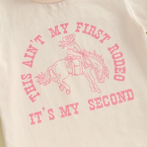 This Ain't My First Rodeo Its My Second Toddler Girl Boy 2nd Birthday Shirt | 2 Year Old Toddler Baby Girl Boy 2nd Birthday Outfit, Western Summer Clothes in Saudi Arabia