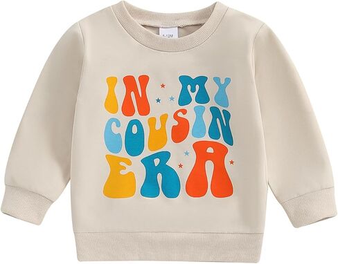 Toddler Baby Boy Girl Cousin Crew Shirt for Kids Crazy Big Cousin Era Shirts Sweatshirt Siblings Matching Outfit in Kuwait