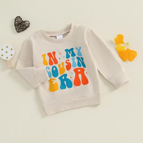Toddler Baby Boy Girl Cousin Crew Shirt for Kids Crazy Big Cousin Era Shirts Sweatshirt Siblings Matching Outfit in Kuwait
