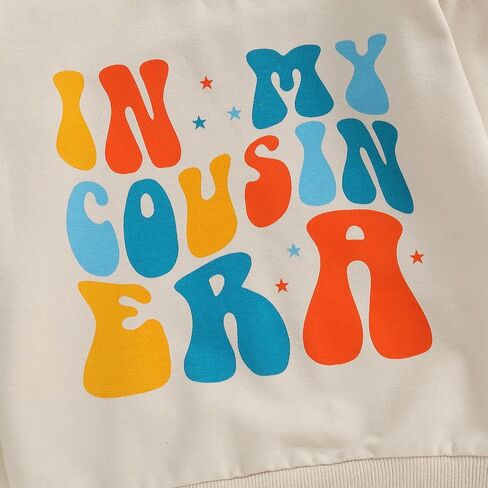 Toddler Baby Boy Girl Cousin Crew Shirt for Kids Crazy Big Cousin Era Shirts Sweatshirt Siblings Matching Outfit in Kuwait