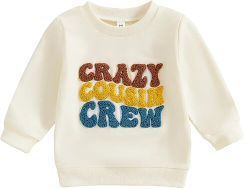 Toddler Baby Boy Girl Cousin Crew Shirt for Kids Crazy Big Cousin Era Shirts Sweatshirt Siblings Matching Outfit in Kuwait