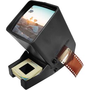 35mm Desk Top Portable Negative and Slide Viewer，LED Lighted and 3X Magnification