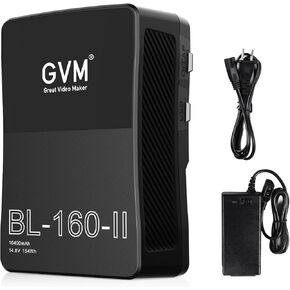 GVM V Mount Battery 14.8V, 10400Mah V Lock Battery with D-Tap and USB Outputs, Rechargeable Battery Compatible with Video Lights, Camcorder, Camera