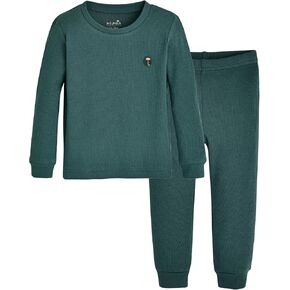 moimoln Viscose from Bamboo Pajama Set for Baby Boys Girls Toddler Snug Fit Sleepwear Ribbed