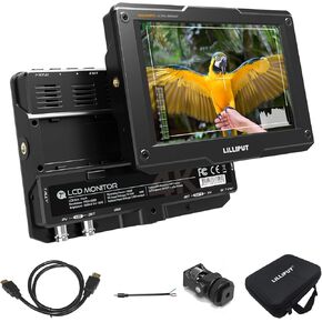 Camera Monitor, 2000nits Ultra-Bright 5.5 Inch Touch Control Screen with HDMI 2.0 3G-SDI Input Output LANC 3D-LUT Waveform Histogram, HT5S