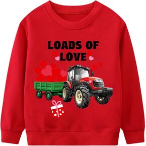 DDSOL Boys Toddler Sweatshirt Tractor Dinosaur Monster Truck Long Sleeve Shirts Pullover Love Hearts Tee Top Kid Clothes