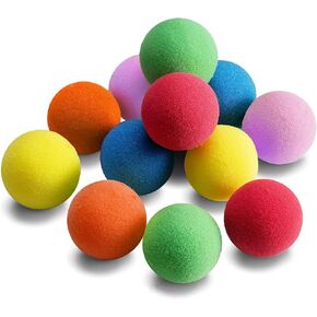 12 Pieces Soft Foam Balls - Lightweight Mini Play Balls for Safe Indoor Toys Fun - Vibrant Assorted Colors Balls - Unique Birthday Party Favors for Boys and Girls