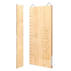 Growth Chart for Kids, Solid Wood Height Chart for Kids Toddler Baby playrooms and Bedrooms Wall Decor for up to 3 Children