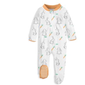 uideazone Baby Girls Footed Pajamas Zip-Front One-Piece Sleeper Non-Slip Footie Cute Pattern Jumpsuit PJs 0-12 Month
