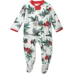 HonestBaby Unisex Baby Holiday Sleep & Play Footed One-Piece Pajama Sleeper 100% Organic Cotton