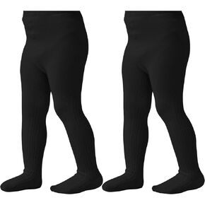 Zando 2 Pack Baby Tights Cotton Knit Cable Tights Toddler Leggings Winter Warm Girls Pantyhose Stockings for Newborns Infants