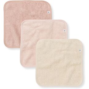 Burt's Bees Baby Infant Washcloths, 100% Organic Cotton, Soft and Super Absorbent Knit Terry & Woven Terry Wash Cloth - 3 Pack Set
